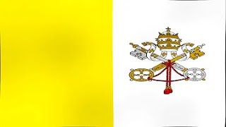 Evolución de la Bandera Ondeando de Ciudad del Vaticano  Evolution of the Flag of Vatican City [upl. by Flanigan]