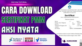 CARA DOWNLOAD SERTIFIKAT AKSI NYATA DI APLIKASI PMM 2024 [upl. by Eugenle]