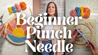 PUNCH NEEDLE for BEGINNERS  Everything you need to know punchneedle howto diycrafts [upl. by Man]