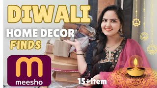 Huge DIWALI 🪔🎇 HOME 🏠 DECOR FINDS Meesho haul l Honest review l lets decorate the home😁 [upl. by Andromache]