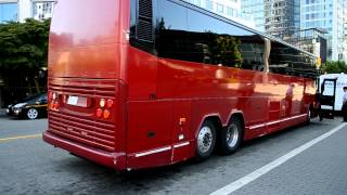 Prevost H345 using and lowering Tag axle [upl. by Oran]