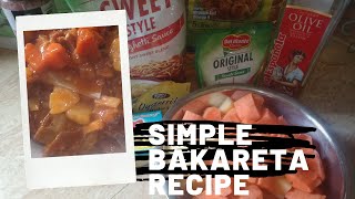 Bakareta simple recipe [upl. by Nwahsram]