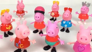 MEGA COLLECTION OF PEPPA PIG AND PEPPA PIG VEHICLES TRAIN BUS LITTLE RED CAR HELICOPTER amp CAMPER VAN [upl. by Eskil]