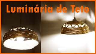 LUMINÁRIA DE CORDA MUITO FÁCIL E RÁPIDO PARA FAZER  DIy Luminárias [upl. by Callie]