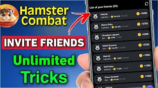 Hamster Combat Unlimited Invite Friend Trick  How To Invite Friend In Hamster Combat [upl. by Anha]