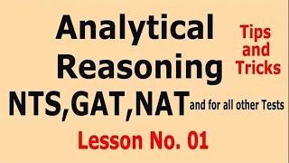 Analytical Reasoning Tips and Tricks  How to solve Analytical Reasoning Questions Lesson No 01 [upl. by Elletnuahs]