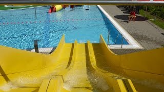 Aquapark Sopot  Multislide  Freezing Cold Outdoor Waterslide Onride [upl. by Rodney]