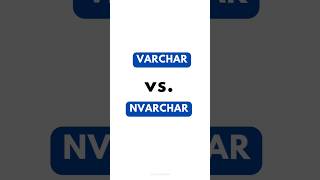 SQL VARCHAR Vs NVARCHAR ✍️ [upl. by Anair303]