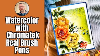 How to Watercolor with Chromatek Real Brush Pens [upl. by Leimad]