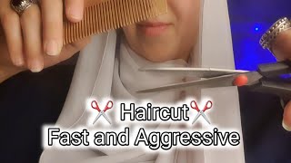 ASMR ✂️ HAIRCUT ✂️🎀 Fast and AggressiveNo Talking [upl. by Gretna261]