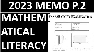 MEMO  2023 MATHEMATICAL LITERACY PAPER 2  MATHS LIT PREPARATORY EXAMS 2023 THUNDEREDUC [upl. by Rubetta]