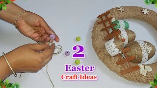 2 Easter Decoration idea with simple materials  DIY Easy Easter craft idea🐰37 [upl. by Pinto]