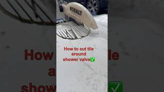 How to cut tile  shower valve shorts diy tile [upl. by Suiradel725]