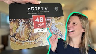 Arteza 48 Count Colored Pencils are Vibrant amp Blendable [upl. by Cheke]