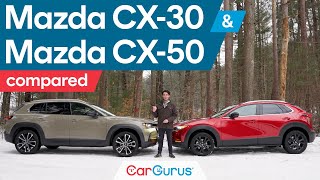 2024 Mazda CX30 vs 2024 Mazda CX50 [upl. by Trinetta943]