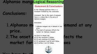 Logical Reasoning  Statement and Conclusion mba cat competitveexam logicalreasoning [upl. by Nerraf799]