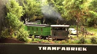 Backer amp Rueb steam tram on Tramfabriek diorama quotPicnic in Gelderlandquot H0e 187 [upl. by Sonstrom320]