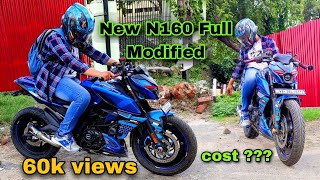 New Pulsar N160 Full Modified 🥵😍 New N160 silencer change 🔥💥n160 viralvideo new n160modified [upl. by Gannie483]