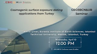 Cosmogenic surface exposure dating applications from Turkey [upl. by Anrym]