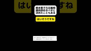 橋本聖子元五輪相「議員辞めるべきと決めてこともある」 [upl. by Eizzil]