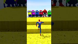 GTA 5 Epic Ragdolls  Spider Man vs RED Hulk amp Minions jump\fails EP177 gta shorts spiderman [upl. by Nnyleimaj]