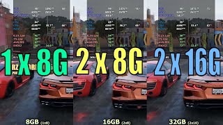 32GB vs 16GB vs 8GB RAM GTX 1650 i3 10105 [upl. by Assetniuq657]