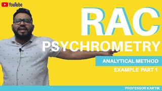 Part1 PSYCHROMETRY EXAMPLE ANALYTICAL METHOD [upl. by Inahpets172]