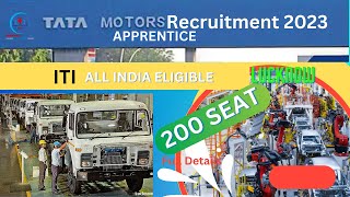 TATA Motors Lucknow Apprentice 2023  ITI passed Apprenticeship [upl. by Virendra]