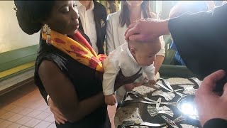 BABYS CHRISTENING  2 GERMANY VLOG  AdannaDavid [upl. by Hasty]