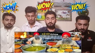 A1 अमृतसरी Street Food India 😍 Gurdaspuria da Dhaba  Desi Ghee Thali PAKISTANI REACTION [upl. by Sissie]