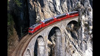 Bernina Express  Scenic Train Ride Switzerland HappyRail [upl. by Irma]