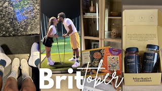 BRITOBER VLOG 2  DATING MY HUSBAND Trying new vitamins Spooky fun [upl. by Maurene984]