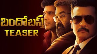 Bandobast Telugu Movie Teaser  Suriya Mohan Lal Arya  K V Anand  Harris Jayaraj  Shreyas Media [upl. by Kumar]