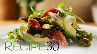 Summer Salad with avocado olives and semi dried tomatoes [upl. by Tiffanle]