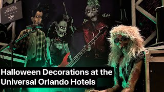 Halloween Decorations at the Universal Orlando Hotels for Halloween Horror Nights 33 [upl. by Geralda]