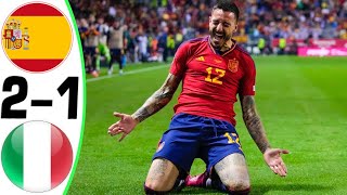 Spain vs Italy 21  Goals and Highlights 15062023 HD [upl. by Abehs493]