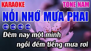 Nỗi Nhớ Mưa Phai Karaoke Tone Nam Karaoke 9999  Beat Mới [upl. by Pierson]