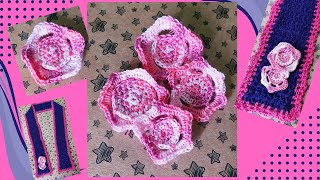 Moda FLOR Aplique a Crochet Ideas floridas tejidas [upl. by Henni855]