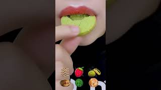 Eat green tea flavored cookiesasmr cookies cake shorts [upl. by Marchese]