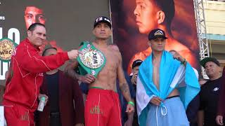 MARIO BARRIOS VS FABIAN MAIDANA WEIGH IN CANELO VS MUNGUIA CO MAIN EsNews Boxing [upl. by Wendeline]