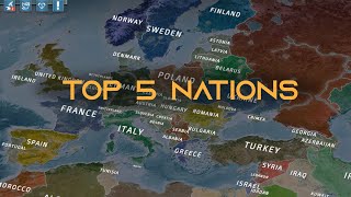 The Best and Worst 5 Nations in Conflict of Nations World War 3 [upl. by Odelinda918]