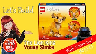 Lego Young Simba  43243  Lion King  Lego ASMR  Lego with Vector the Robot [upl. by Ivy]