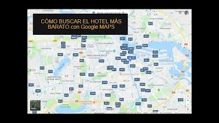 Cómo buscar el HOTEL más BARATO 📊 y mejor situado con Google Maps [upl. by Attaynik]