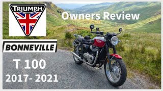 Triumph T100 Bonneville Review 2020 My Thoughts after 1000 miles Best looking bike in the world [upl. by Etterrag]