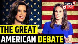 Michigan Governor Debate Live  Whitmer Dixon Spar In Michigan Governors Debate  News18 Live [upl. by Lundquist]