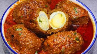 Nargisi Kofte Authentic Recipe  Delhi Famous Nargisi Kofta Recipe  Mughlai Nargisi Kofta Curry [upl. by Naesad472]