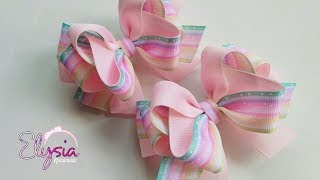 Rosy Ribbon Bow 🎀 Tutorial 🎀 DIY by Elysia Handmade [upl. by Haizek488]