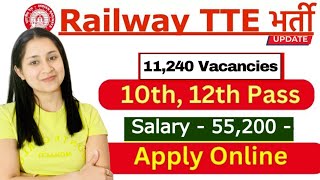 Railway TTE Recruitment 2023 Apply Online  Railway TC Vacancy 2023 [upl. by Imer]