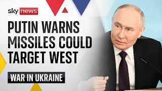 Putin warns Russian missiles could be used against the West  Ukraine War [upl. by Yoccm]