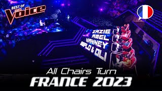 Every FRENCH 4Chair Turn Blind Audition on The Voice France 2023 [upl. by Crary]